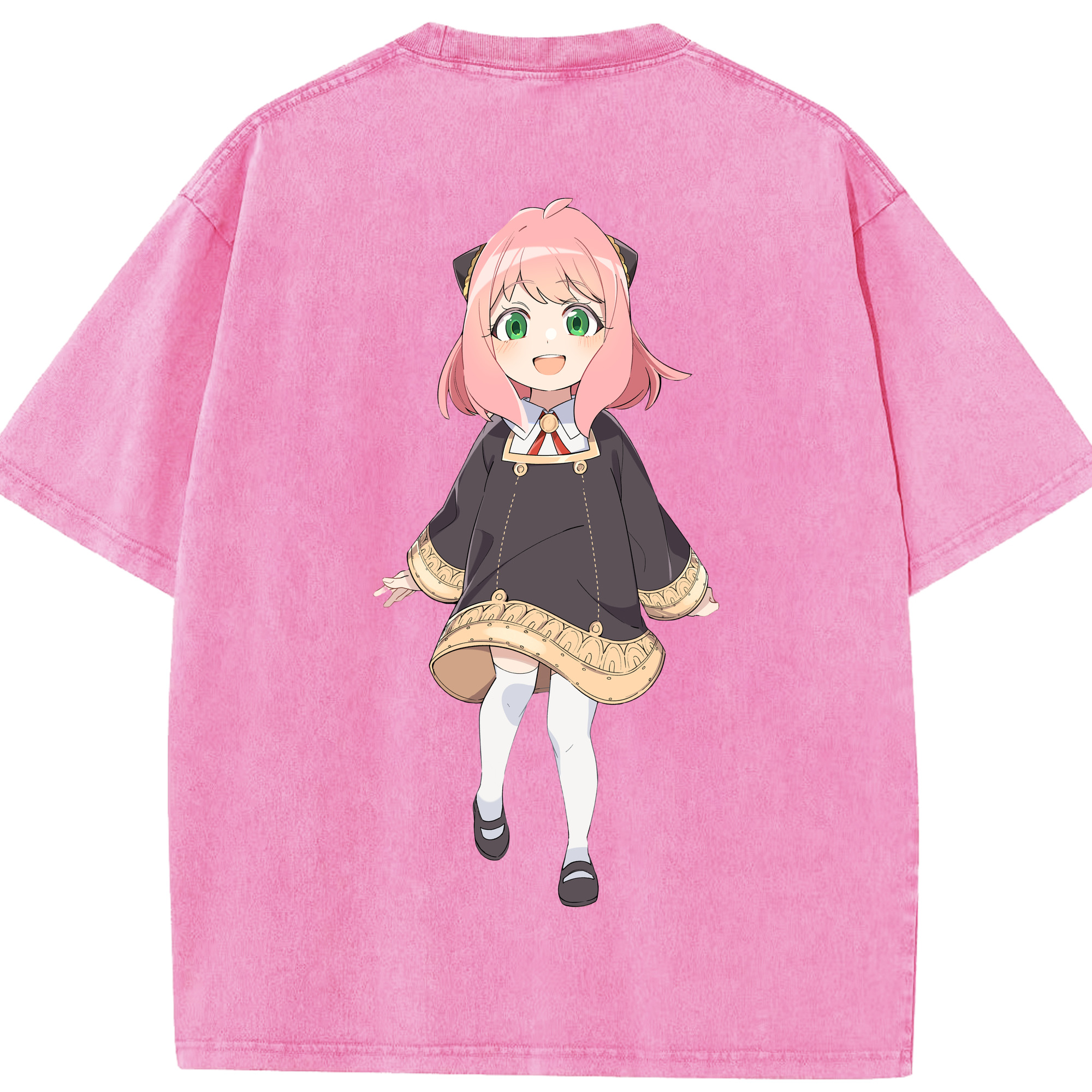 （画像用） SPY×FAMILY间谍家家酒 綿100% ヴィンテージ風 半袖Tシャツ（背面プリント）